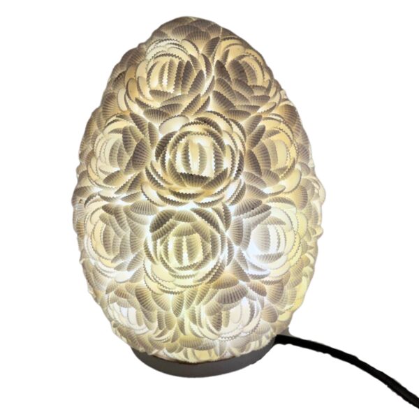 Boho Kagyló Lámpa  - Ovális - 20 cm-3