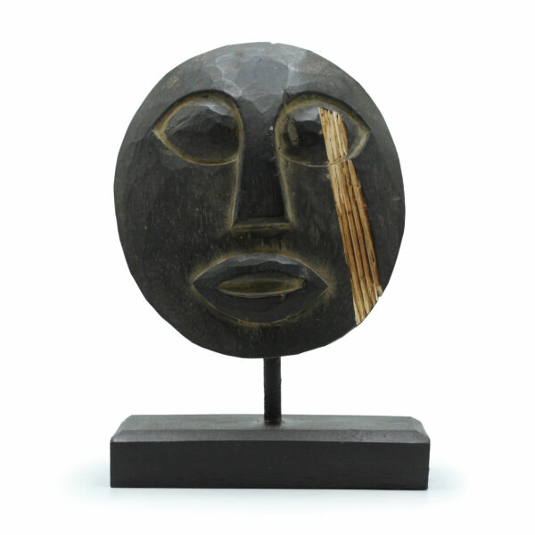 Timor törzsi dekoratív maszk - Fekete 27x20 cm-1